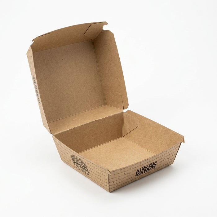 G - Hamburger Box braun 12,5x12,5x10 cm, 4x50 St./200 St