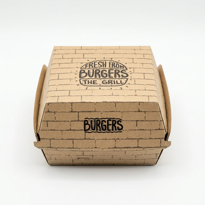 G - Hamburger Box braun 12,5x12,5x10 cm, 4x50 St./200 St