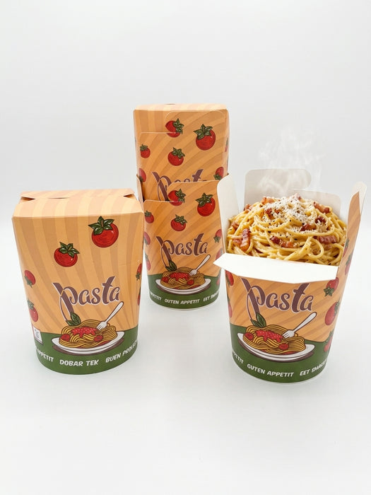 Finger Food Box, 26 oz 750 ml, Pasta Motiv, 500 St. p. Karton
