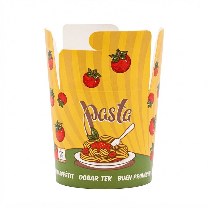 Finger Food Box, 26 oz 750 ml, Pasta Motiv, 500 St. p. Karton