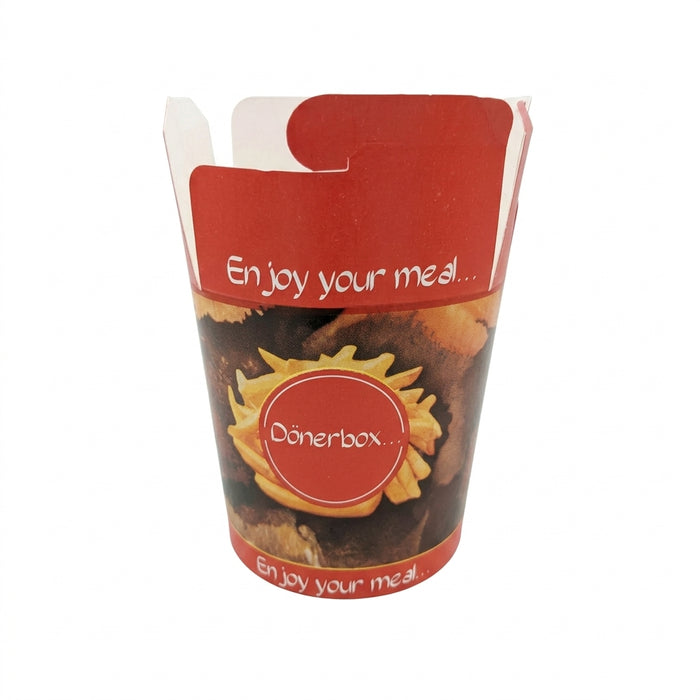 Finger Food 16 OZ Döner Box 400 ml 10 x 50 St. 1 Kt / 500 Stück / Kt./ 28 Kt. Pal.