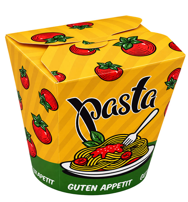 Finger Food Box, 26 oz 750 ml, Pasta Motiv, 500 St. p. Karton